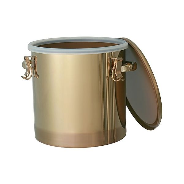 PFAコーティング ステンレス密閉タンク CTHーCー36 PFA50μm (茶色) 36L CTH-C-36 PFA50um(チャイロ)（直送品）