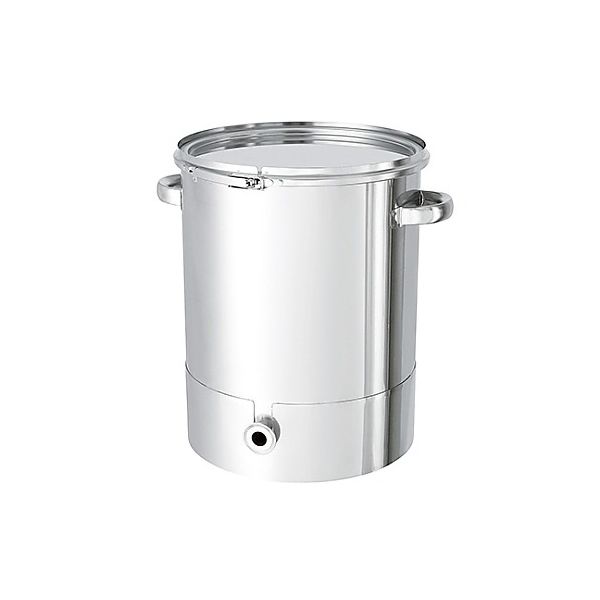 底部勾配型ステンレス密閉容器 バンドタイプ KTTーCTLー565 B型シリコンパッキン付 150L Bガタシリコンパッキンツキ 1個（直送品）