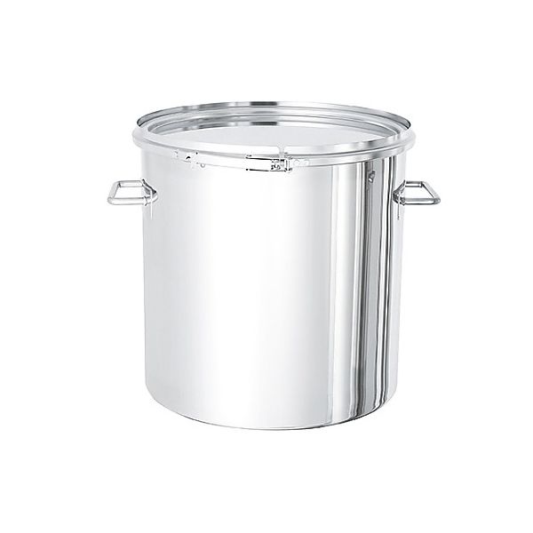 サニタリーステンレス密閉タンク バンドタイプ SMAーCTLー24 L型シリコンパッキン付 10L Lガタシリコンパッキンツキ 1個（直送品）