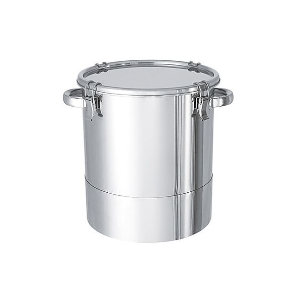 鏡板型ステンレス密閉容器 クリップタイプ DTーCTHー36 A型シリコンパッキン付 35L DT-CTH-36 Aガタシリコンパッキンツキ（直送品）