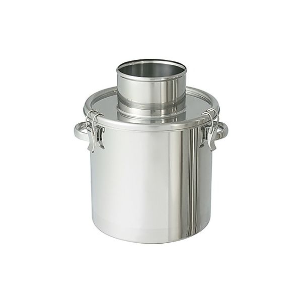 粉体回収ステンレス容器 (リブ付パイプ形状) FKーCTHー36ーRPー200A 36L FK-CTH-36-RP-200A 1個（直送品）