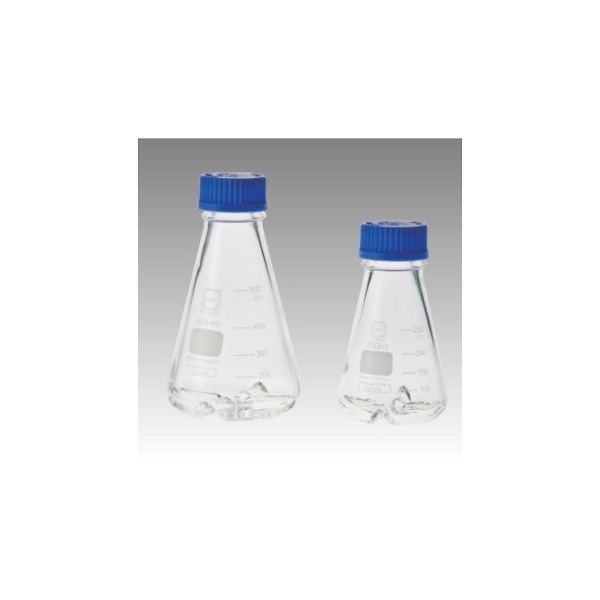 柴田科学 ねじ口振盪三角フラスコ 下部バッフル付 250mL 016460-250A 1箱（4個） 61-4410-56（直送品）