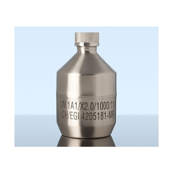 柴田科学 ステンレススチールボトル キャップ付(UN規格) 1.5L 017200-1501 1個 61-4410-87（直送品）