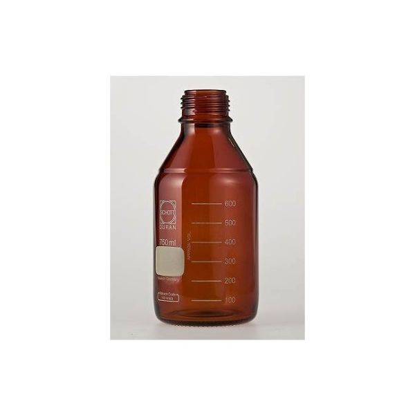 柴田科学 ねじ口びん(メジュームびん) 茶褐色 びんのみ 750mL 017210-7504A 1箱(10個) 61-4411-69（直送品）