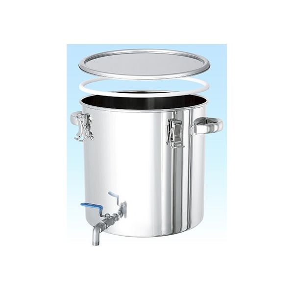 MONOVATE PTFEパッキン・ボールバルブ付ステンレス密閉容器 25L CTHV-PTFE-33 1個 62-1369-39（直送品）