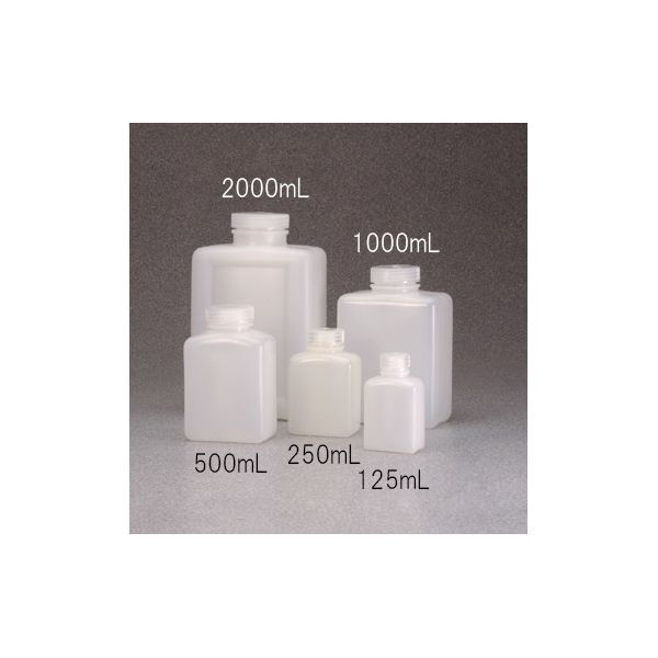 サーモフィッシャーサイエンティフィック 角型試薬ボトル HDPE 透明 125mL 2007-0004JP 1パック(12本) 62-1611-46（直送品）