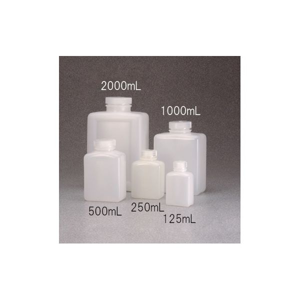 サーモフィッシャーサイエンティフィック 角型試薬ボトル HDPE 透明 2000mL 2007-0064JP 1パック(4本)（直送品）