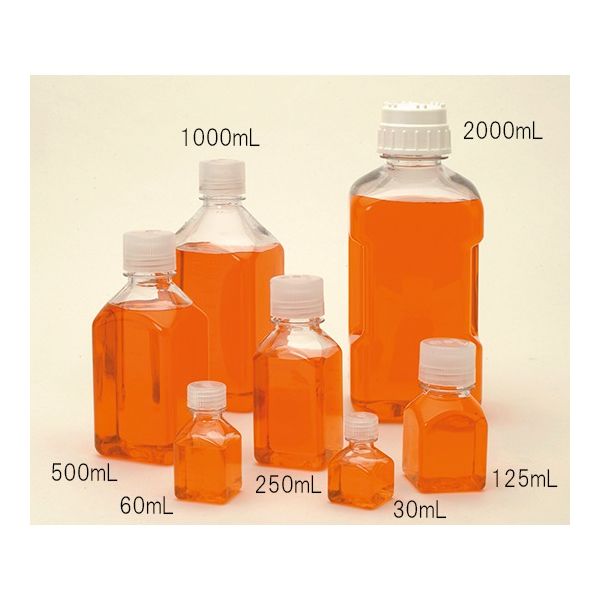 サーモフィッシャーサイエンティフィック 角型ボトル PC 透明 2000mL 2015-2000JP 1パック(1個) 62-1611-62（直送品）
