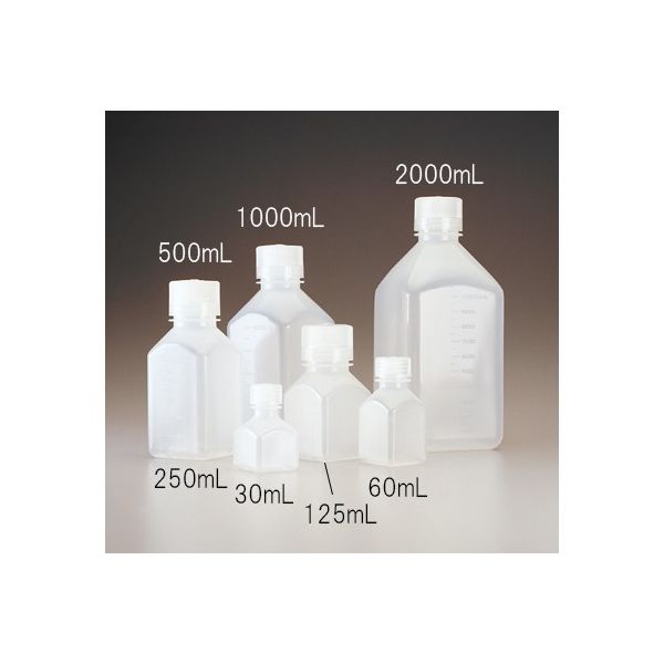 サーモフィッシャーサイエンティフィック 角型ボトル PPCO 透明 500mL 2016-0500 1パック(12個) 62-1611-67（直送品）