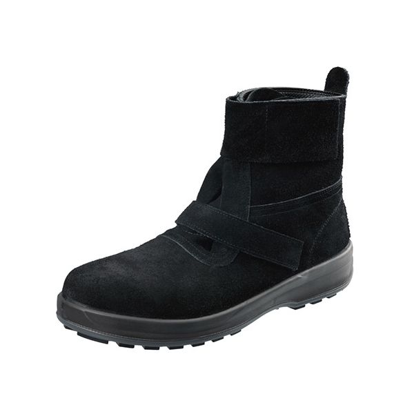 シモン 安全靴 (マジック式中編上靴) WS28 黒床 24.5cm クロトコ 1足 61-9691-84（直送品）