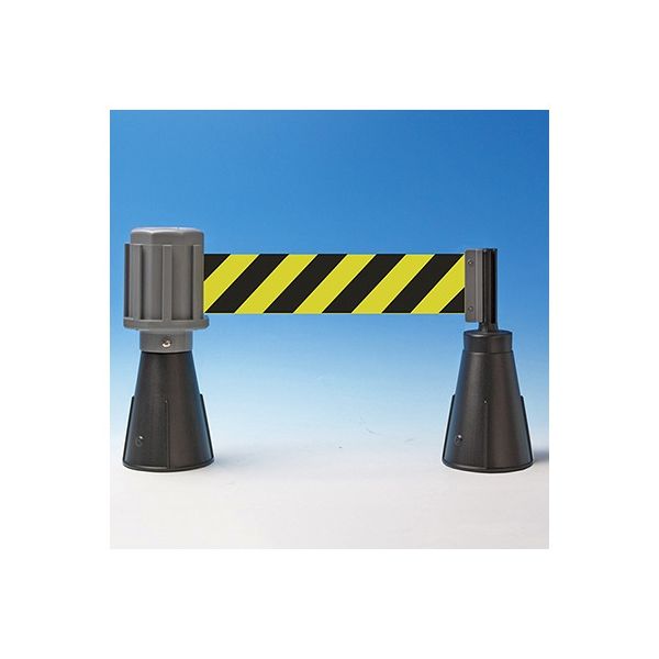 日本緑十字社 バリアライン カラーコーン用本体 トラ柄テープ付き バリアラインー1 1台 61-9937-30（直送品）