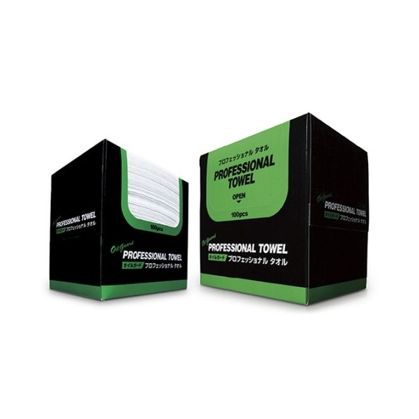 日本緑十字社 オイルガード プロフェッショナルタオル OG-9030 1組(100枚) 61-9938-22（直送品）