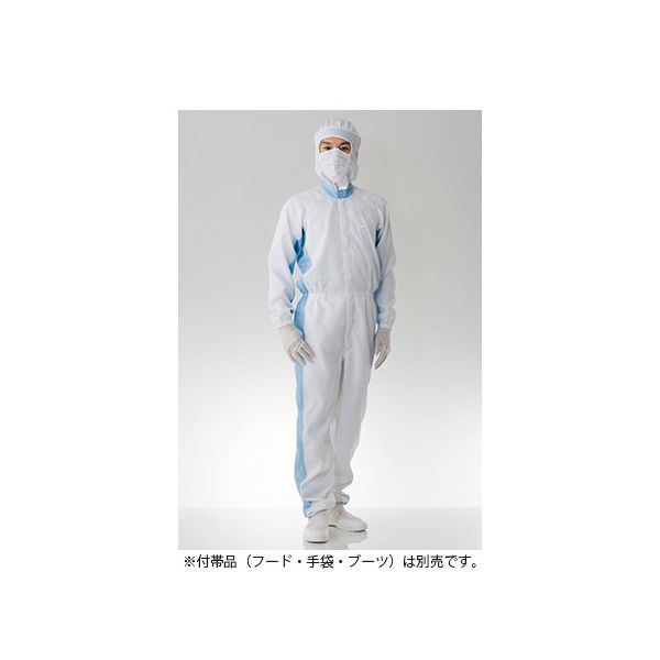 東洋リントフリー 防塵ツナギ服 白×青 FC131Aー12 S 1枚 61-0089-47（直送品）