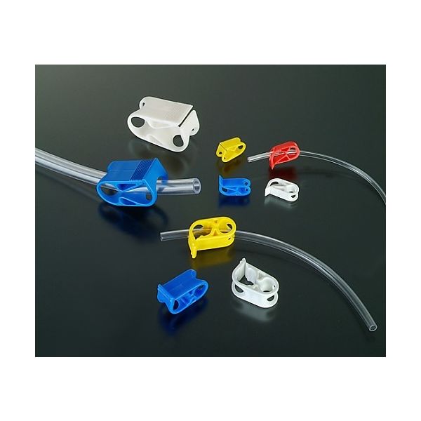 アイシス カラフルチューブクランプ S 最大4mm 青色 HR340SB 1パック 61-0478-46（直送品）