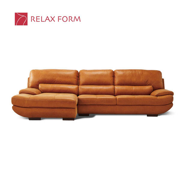 組立設置込】RELAX FORM トレビソ カウチ（右）キャメル 1セット（直送品） - アスクル