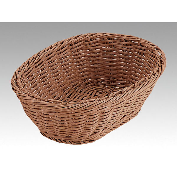 トーダイ OV-110-BR小判型バスケット 24型 ブラウン 01011024 1包：5個（直送品）