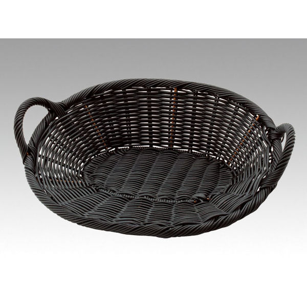 トーダイ HB-003-BK小判型 ベーカリーバスケット 手付 ブラック 010HB003 1包：5個（直送品）