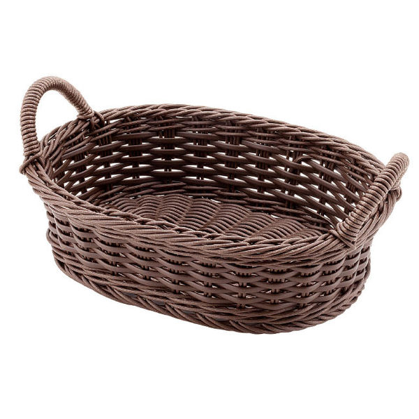 トーダイ OV-3021-DBR小判型バスケット 耳手付 30型 010O30DB 1包：5個（直送品）