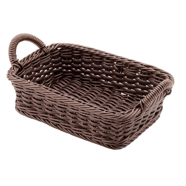 トーダイ RE-2518-DBR角型バスケット 耳手付 25型 010R25DB 1包：5個（直送品）