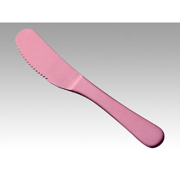 トーダイ アルミ バターナイフ ピンク 01400236 1包：12本（直送品）