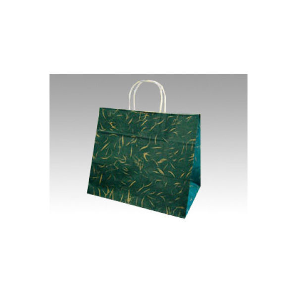 パックタケヤマ 手提袋 HV68風雅 グリーン XZT00934 1包：50枚×4（直送品）