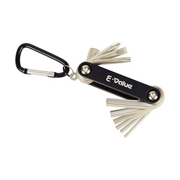 藤原産業 EーValue フォールディングレンチセット (+、ー、六角、トルクスネジ) 各種ネジ用 EFHW210 B 1個(1セット)（直送品）