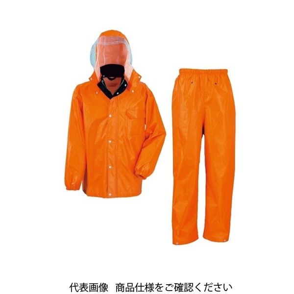カジメイク ディフェンドレインスーツ オレンジ L 3293-25-L 1セット(5着)（直送品）