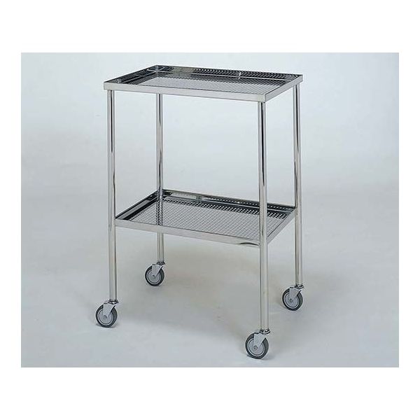 柏ステンレス工業 ステンレスワゴン 機械卓子M (パンチング立上) ステンレスパンチングワゴンMA-VP-M 1個 62-2714-27（直送品）