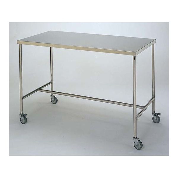 柏ステンレス工業 作業台 ストッパー付 (足丸) 1500mm サギョウダイMD-1500 1個 62-2715-54（直送品）