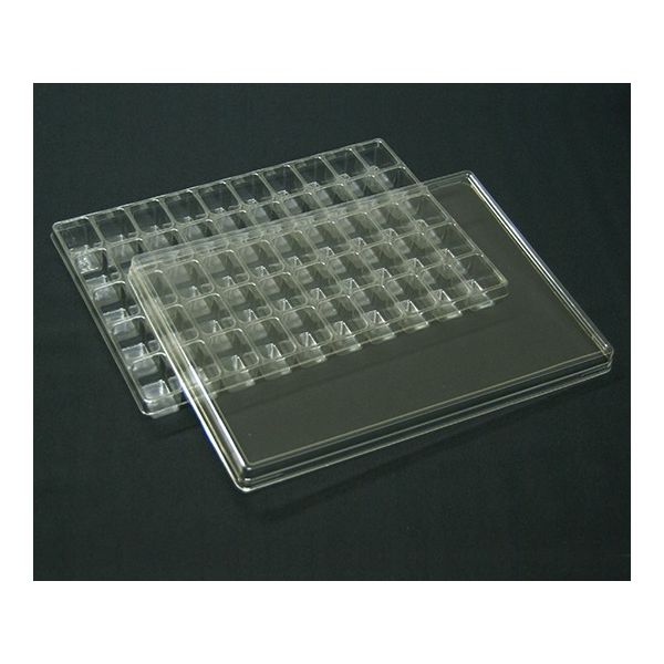 アズワン サンプル保管トレー(1枚入) 210×297×25mm 5×10マス T-001-50(50マス) 1枚 61-9950-04（直送品）