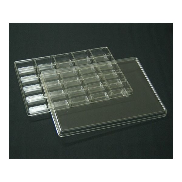 アズワン サンプル保管トレー(3枚入) 210×297×25mm 5×5マス T-002-25(25マス)3マイ 1セット(3枚)（直送品）