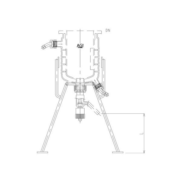 旭製作所 フルジャケット式反応容器用架台 3980-3000 1個 62-2116-24（直送品）