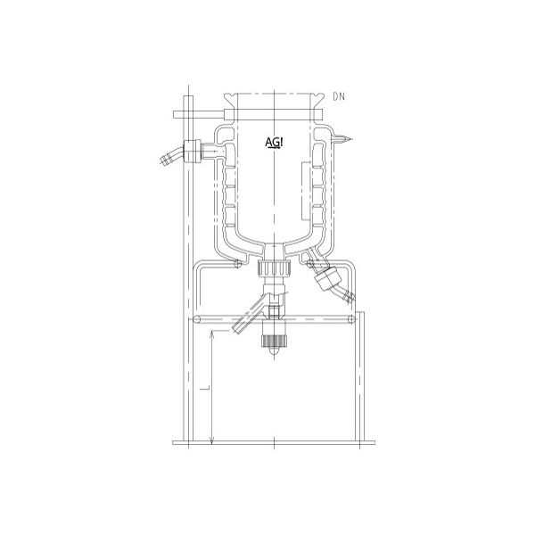 旭製作所 三重管式反応容器用架台 3986ー300 1個 62-2116-41（直送品）