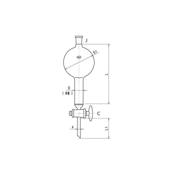 旭製作所 フラッシュカラム（ガラスコック・フィルター付） 3872-300/30-1L 61-4714-10（直送品）