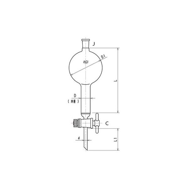 旭製作所 フラッシュカラム（PTFEコック・フィルター付） 3874-200/30-1L 61-4714-17（直送品）