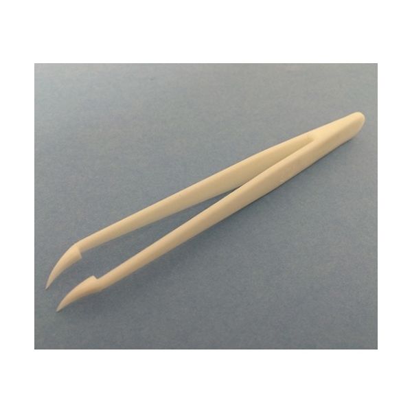 ワイ・エム・ティ プラスチックピンセット SIーP7 D(白)デルリン SI-P7D 1本 61-6422-98（直送品）
