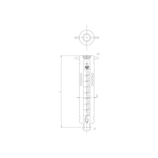 旭製作所 オールダーショウ ジャケットタイプ メッキ無 3504-35/30-B 1個 62-2107-96（直送品）