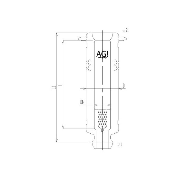 旭製作所 真空ジャケット付充填塔 メッキ・スリット無 3506-25-1000-J 1個 62-2108-09（直送品）