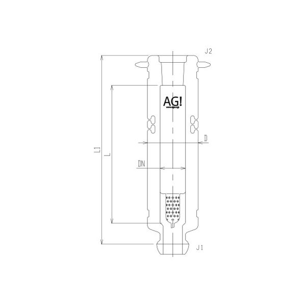 旭製作所 真空ジャケット付充填塔 メッキ・スリット無 3506-25-500-J4L 1個 62-2108-14（直送品）