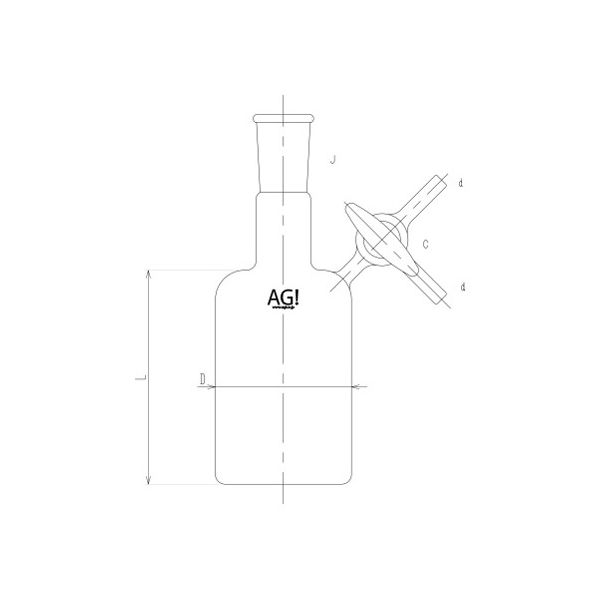 旭製作所 溶媒瓶 ガラスコック 3694-200-4L 1個 62-2110-74（直送品）