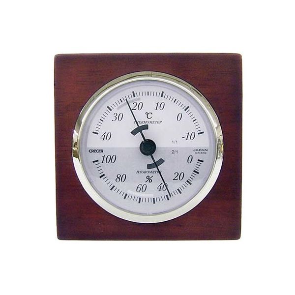 CRECER（クレセル） 天然木温湿度計（卓上用） CR-640 1個 62-3966-35（直送品）