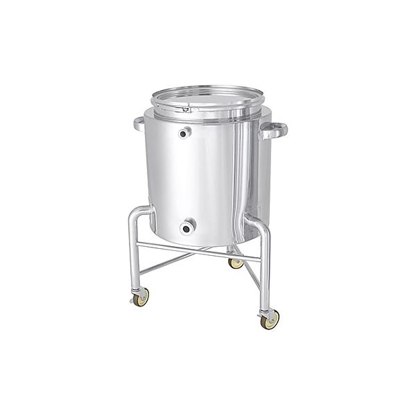 日東金属工業 底部勾配型ステンレスジャケット容器 バンドタイプ 脚付 KTT-CTL-J-L B型シリコンパッキン付