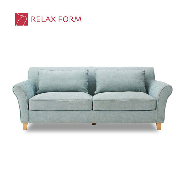 【車上渡し】RELAX FORM ペルカ 3人掛ソファ スカイ 1脚（直送品）