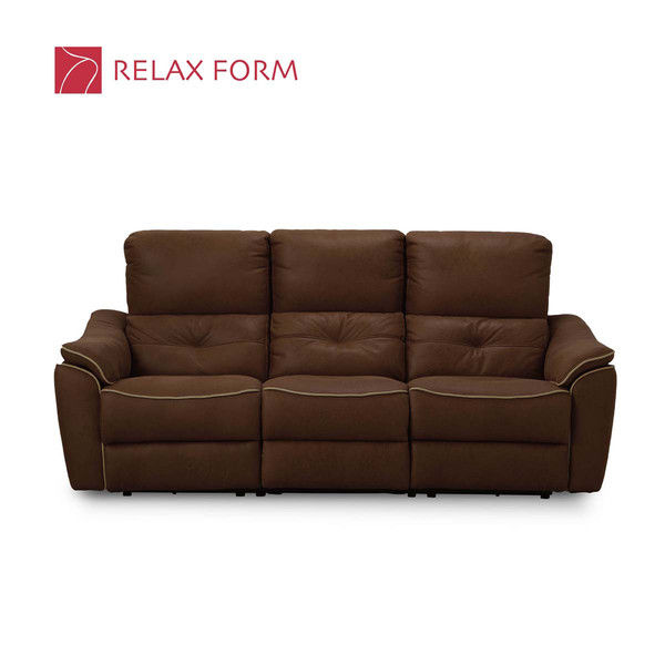 車上渡し】RELAX FORM バッジオＩＩ 3人掛ソファ カカオ 1脚（直送品） - アスクル