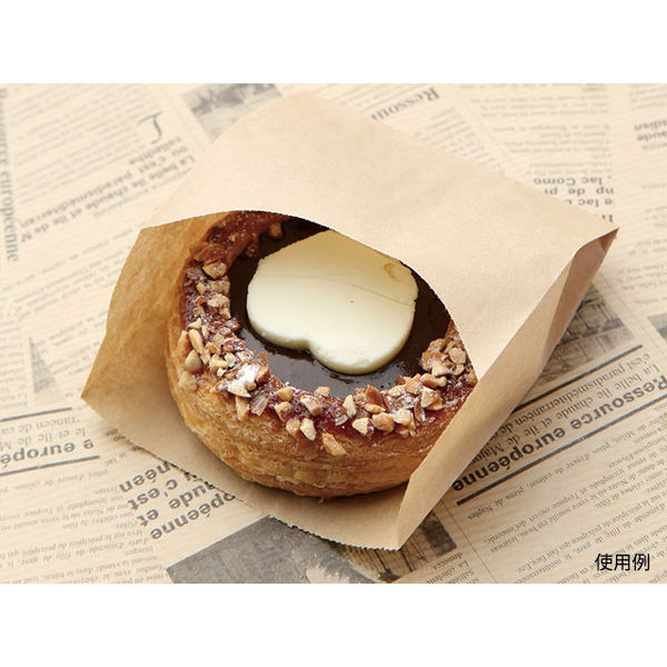 大阪ポリヱチレン販売 No.140-1ハーフムーン無地（茶） 7014 1包：100枚×10（直送品）