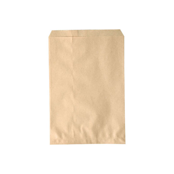 大阪ポリヱチレン販売 No.217 無地未晒耐油平袋(茶) 3号 7512 1セット(2000枚:100枚×20袋)（直送品）