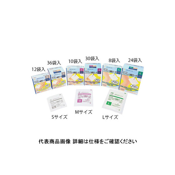 ワンウェイ滅菌ガーゼ Mサイズ 13826 1セット（110枚：1枚入×10袋×11箱） 大衛 7-4093-02（直送品）