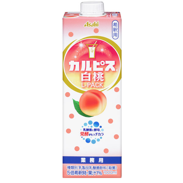 アサヒ飲料 「カルピス」白桃Lパック 紙容器 1000ml 1箱（6本入）