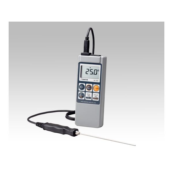 佐藤計量器製作所 デジタル温度計 SKー1260 センサ付 校正書類付 SK-1260 1式(1個) 62-0850-56（直送品）