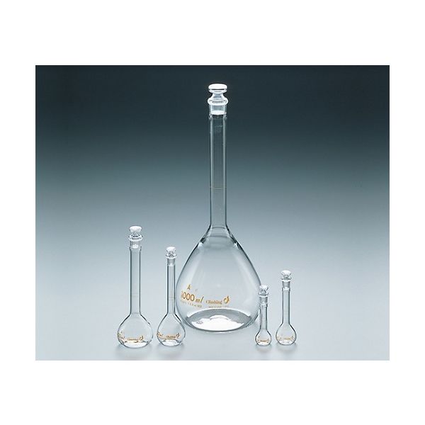 クライミング メスフラスコ 白 200 <透明摺> トレーサビリティ体系図+検査成績書付 CL2030-09-11 1式(1個)（直送品）